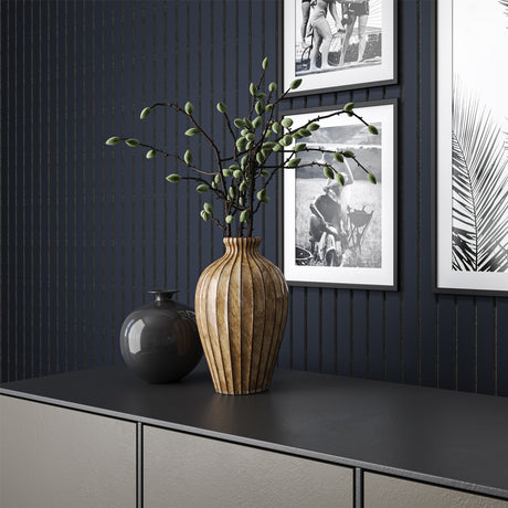 Acupanel® Luxe Colour Midnight Blue Acoustic Slat Wall Panels