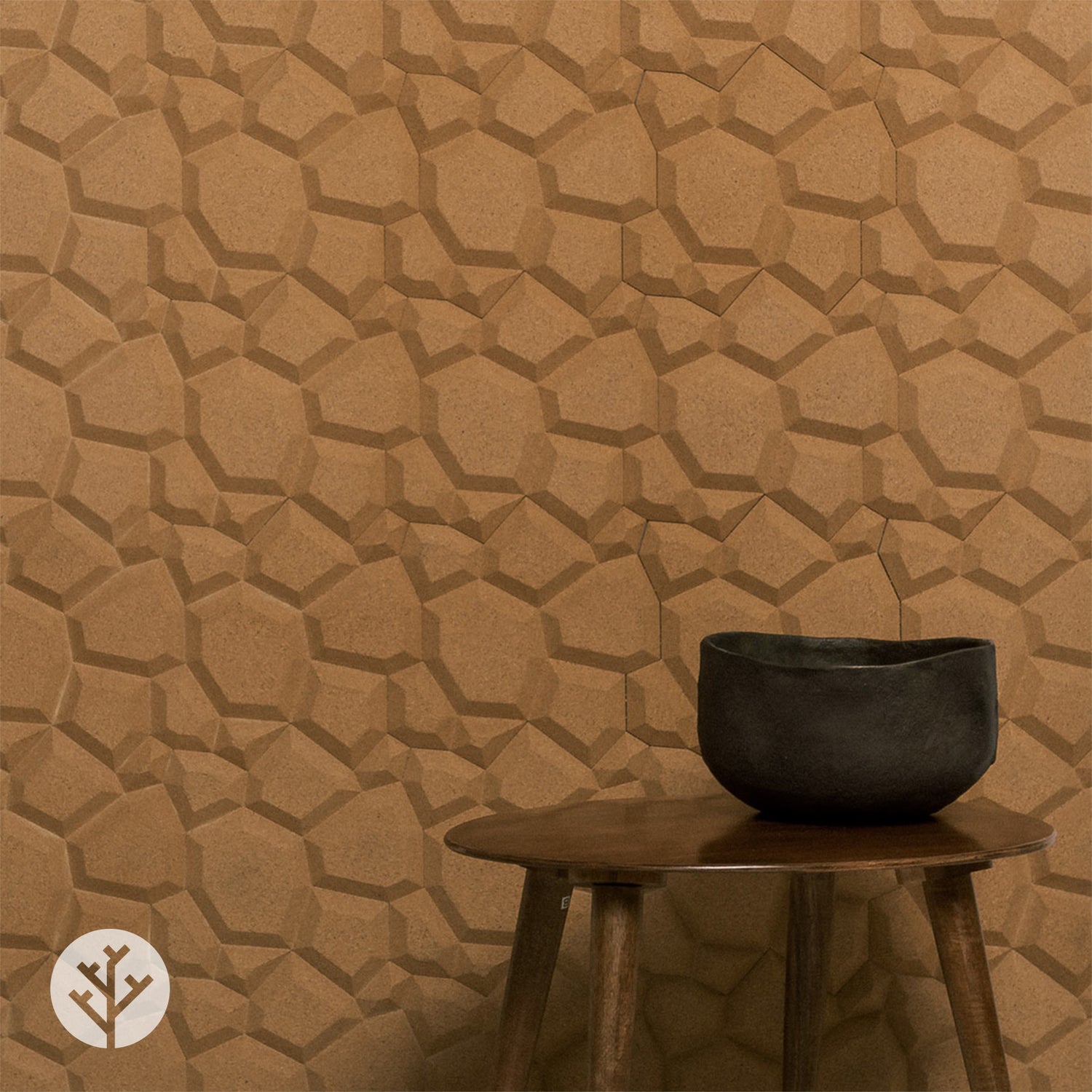 Muratto® Organic Beehive Honeycomb Pattern Luxury Cork Wall Tiles