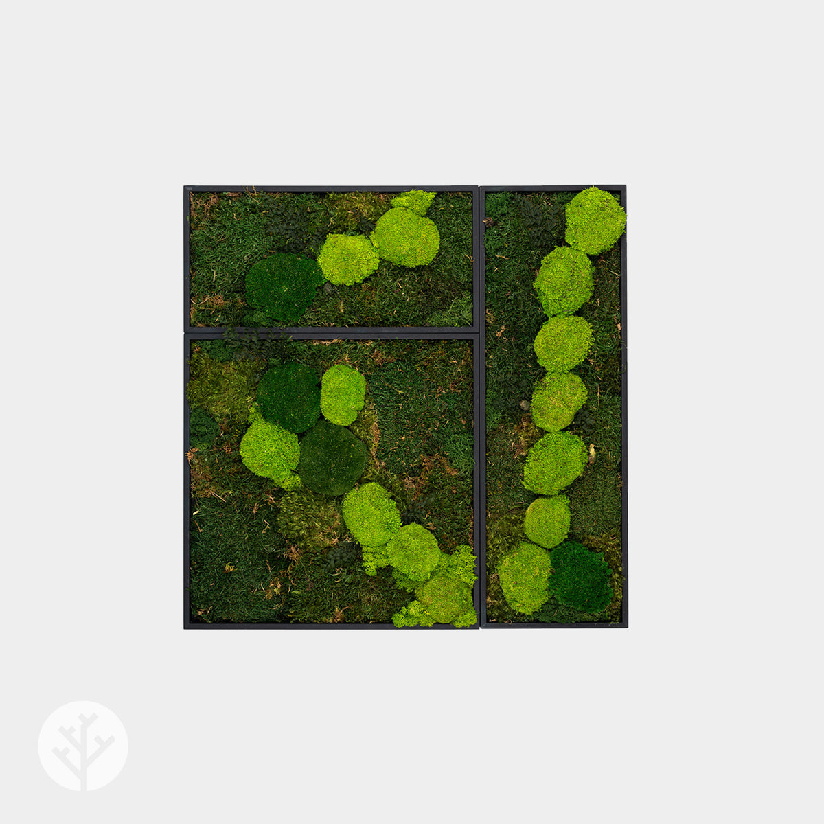 Muratto® Green Modular Square Preserved Moss Luxury Wall Tiles