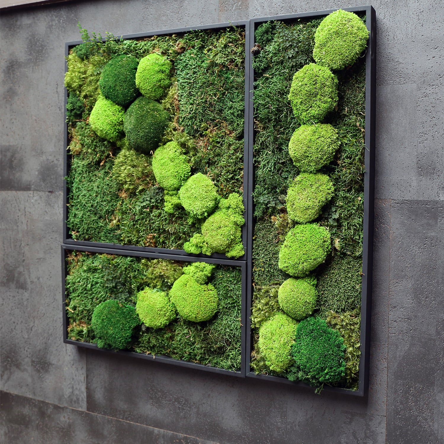 Muratto® Green Modular Square Preserved Moss Luxury Wall Tiles