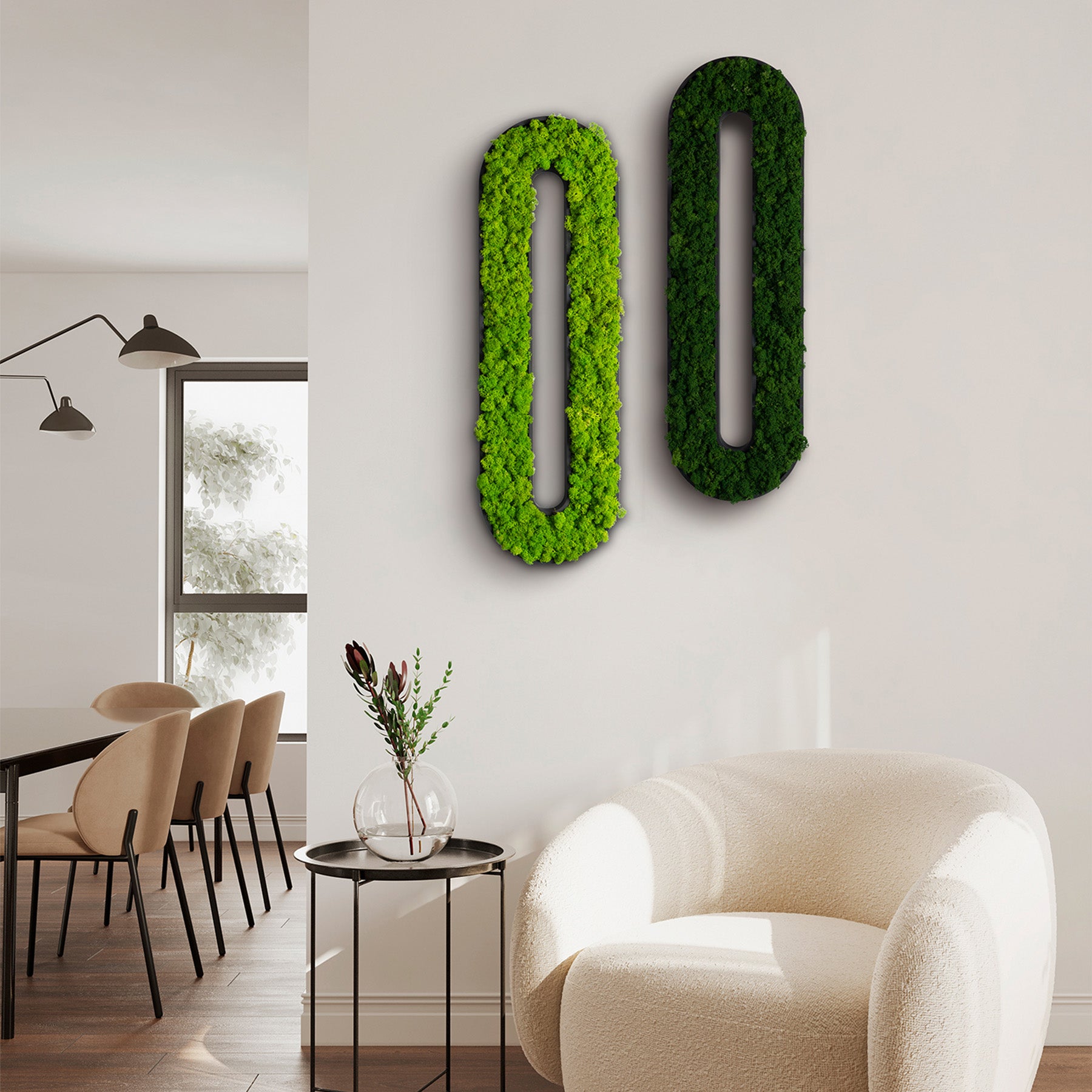 Muratto® Green Overlong Preserved Moss Luxury Wall Tiles