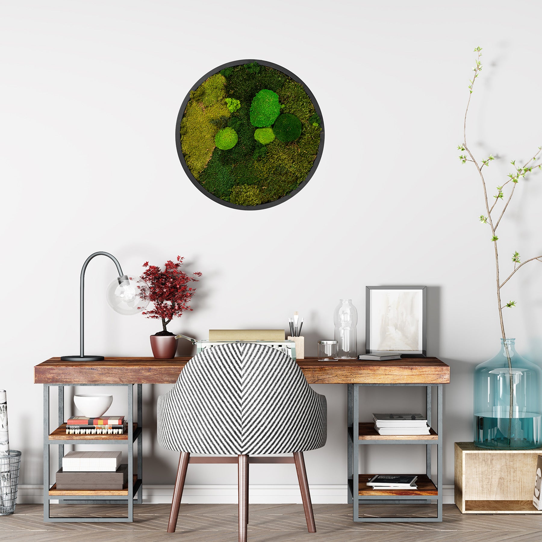 Muratto® Green Ring Preserved Moss Luxury Wall Tiles