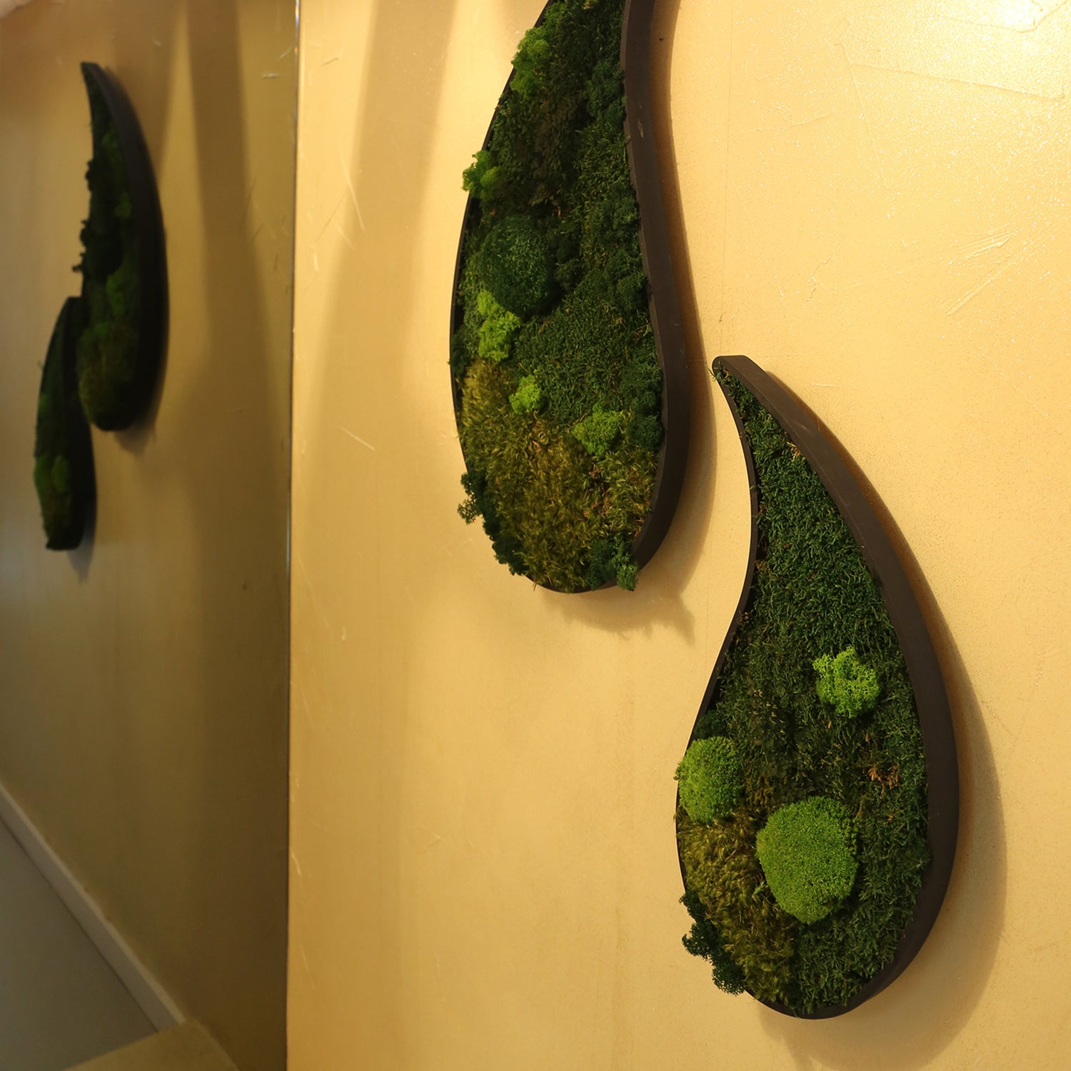 Muratto® Green Teardrop Preserved Moss Luxury Wall Tiles