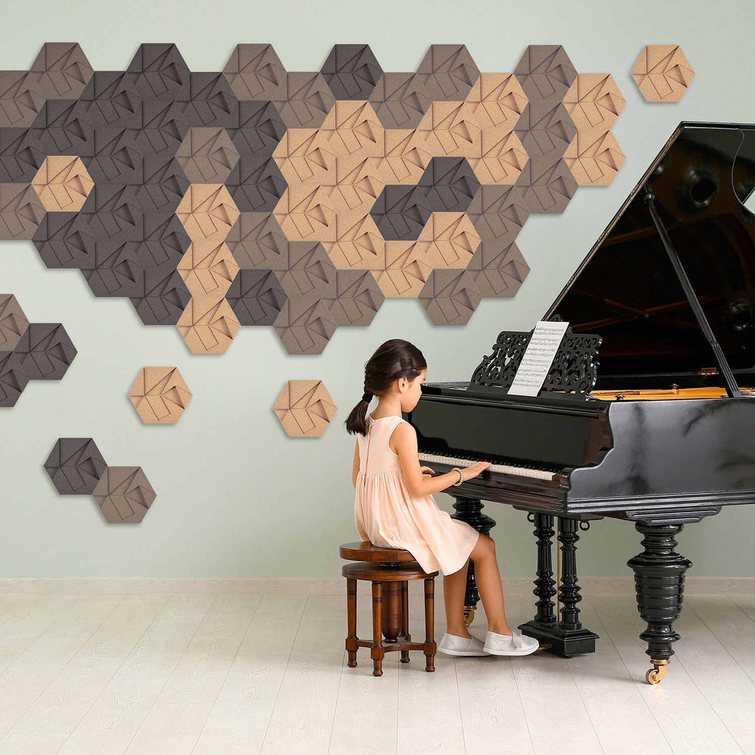 Muratto® Organic Hexagon Luxury Cork Wall Tiles