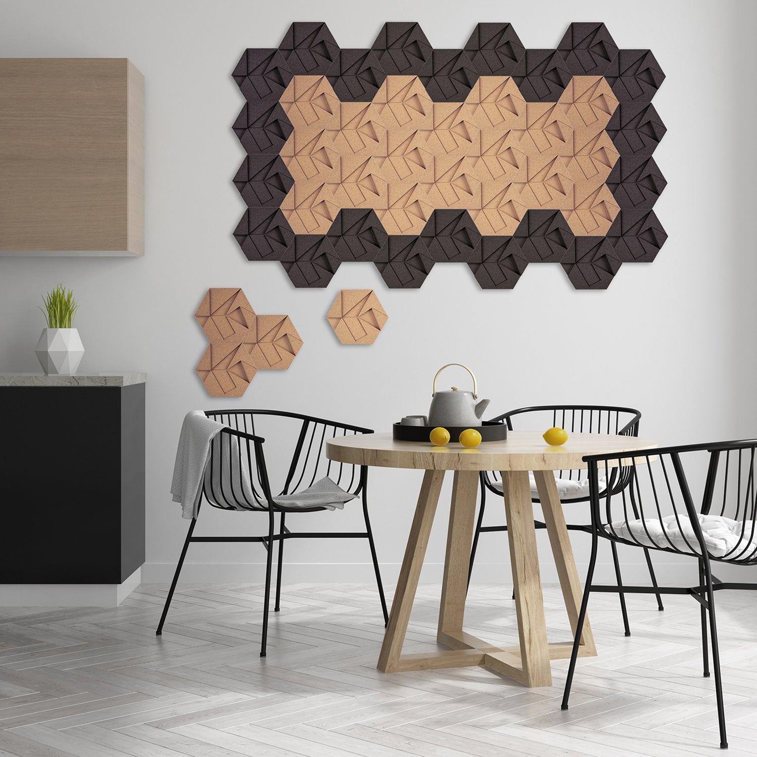 Muratto® Organic Hexagon Luxury Cork Wall Tiles