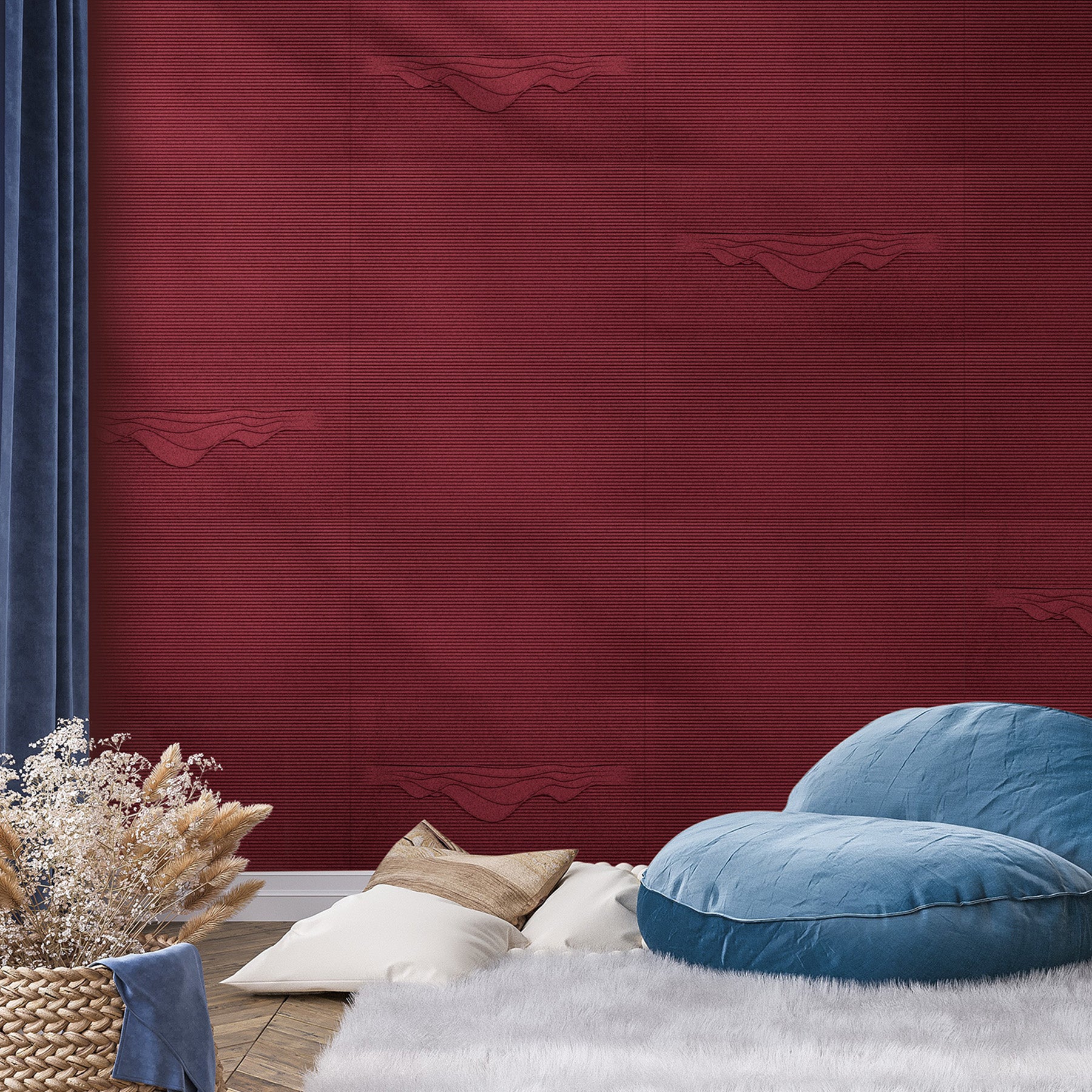 Muratto® Organic Strips Flow Luxury Cork Wall Tiles
