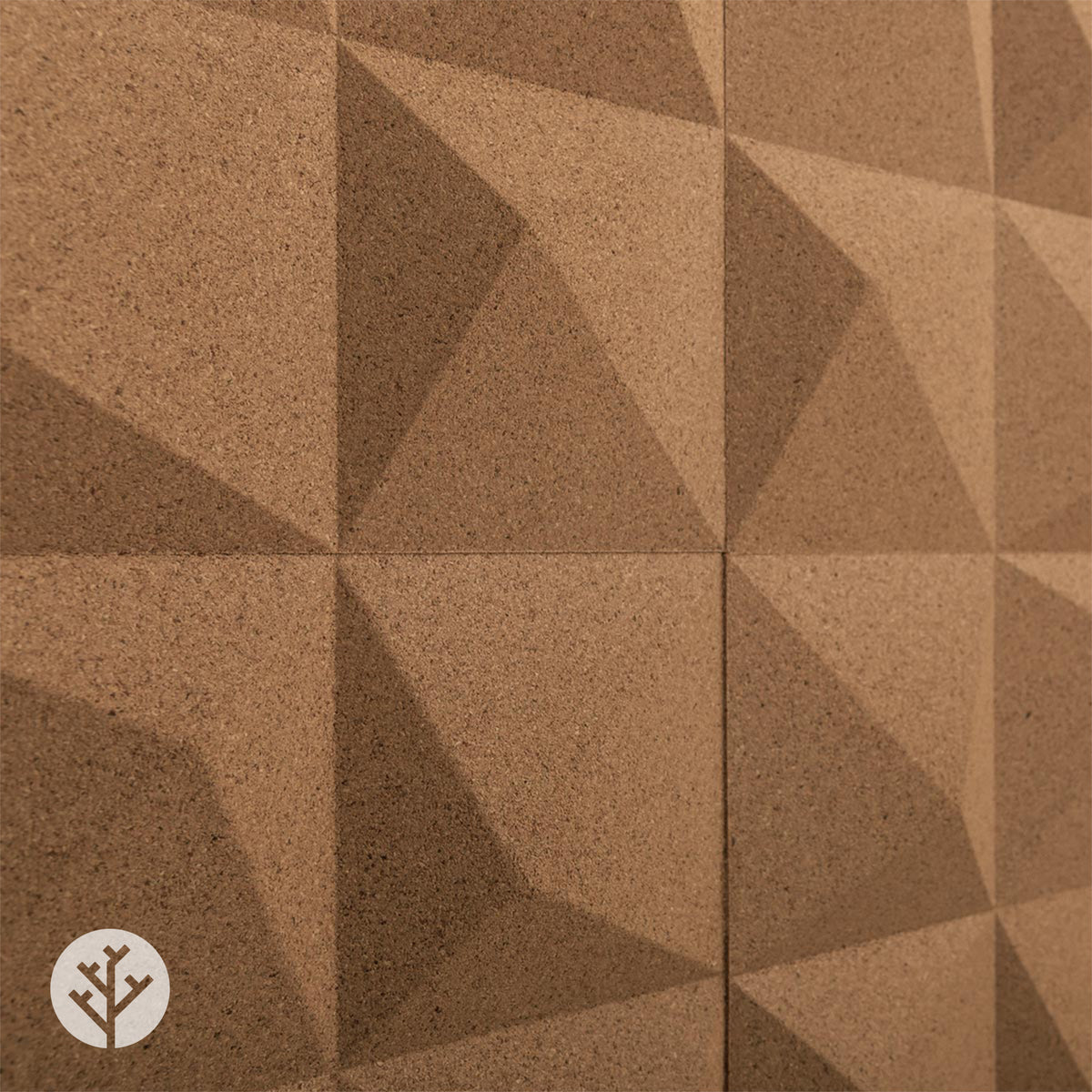 Muratto® Organic Peak Pattern Luxury Cork Wall Tiles