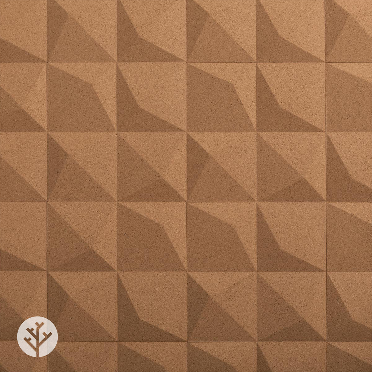 Muratto® Organic Peak Pattern Luxury Cork Wall Tiles