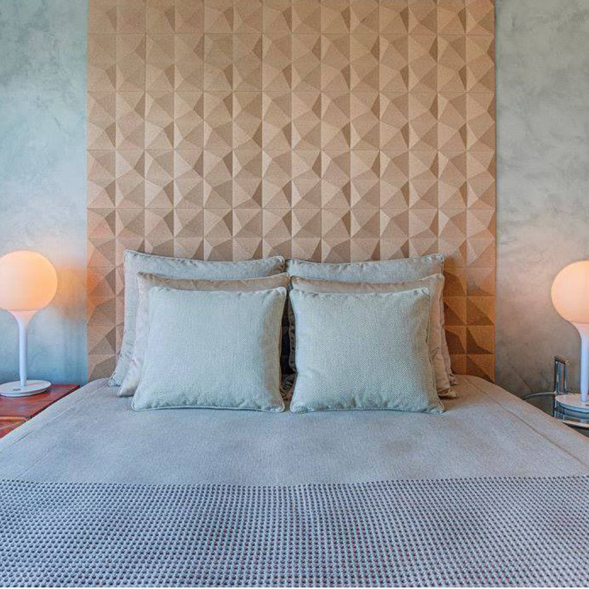 Muratto® Organic Peak Pattern Luxury Cork Wall Tiles