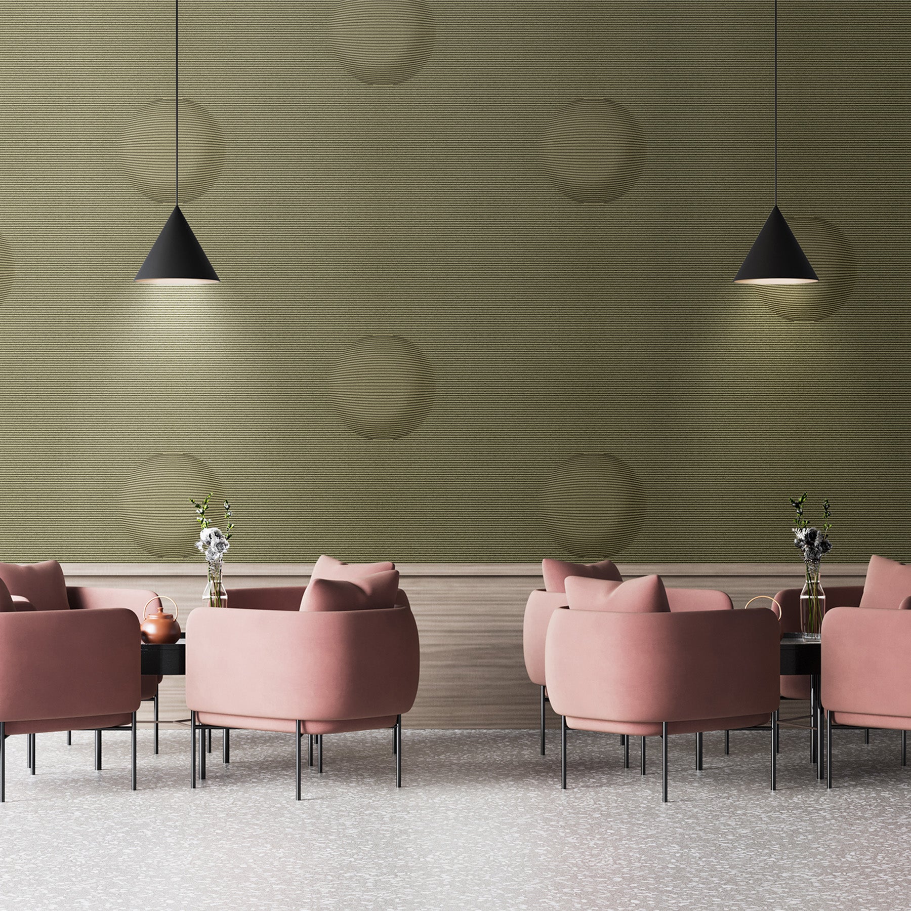 Muratto® Organic Strips Sphere Luxury Cork Wall Tiles