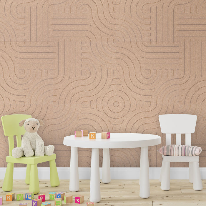 Muratto® Organic Strips Wave Luxury Cork Wall Panels