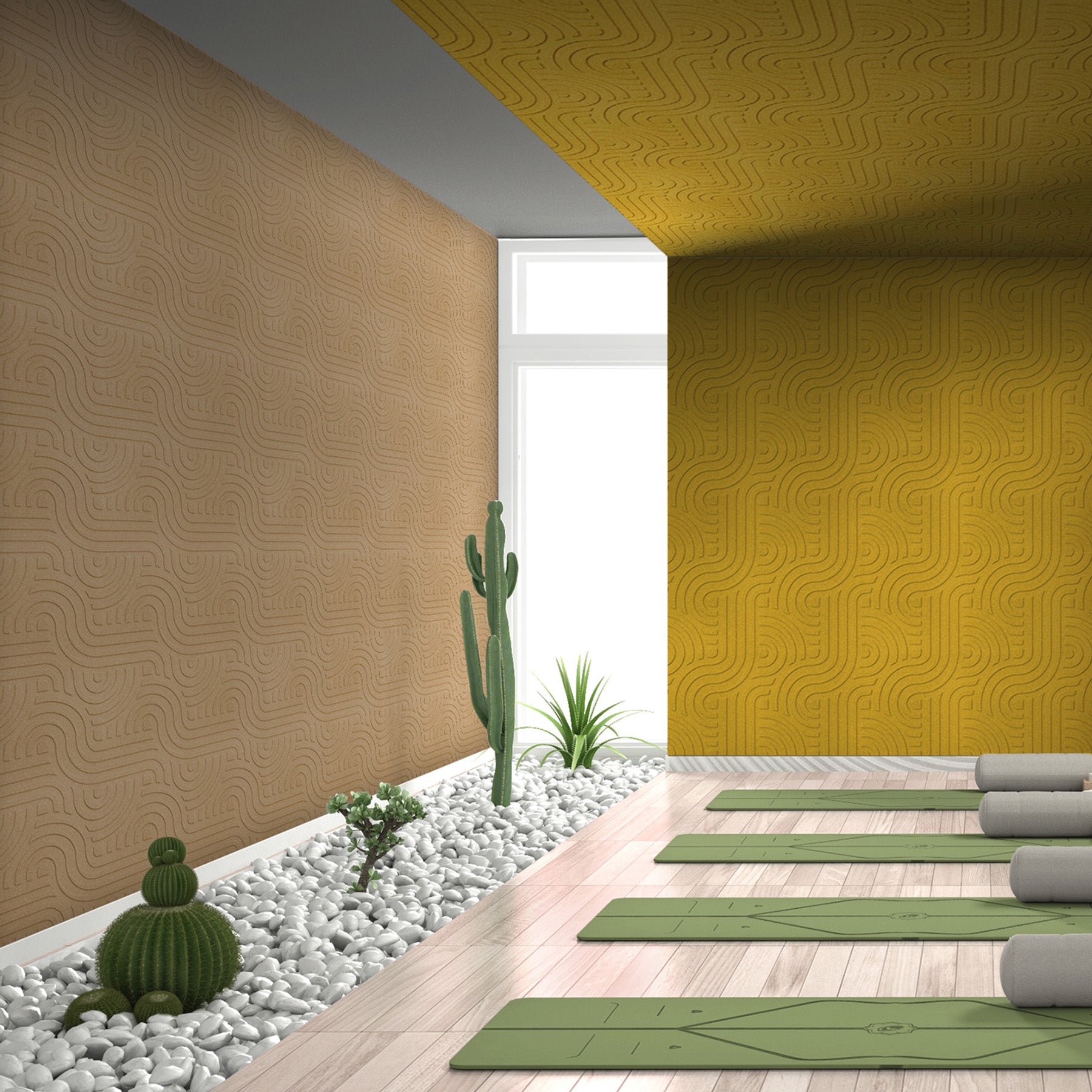 Muratto® Organic Strips Wave Luxury Cork Wall Tiles
