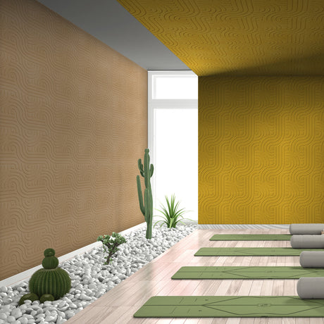 Muratto® Organic Strips Wave Luxury Cork Wall Tiles