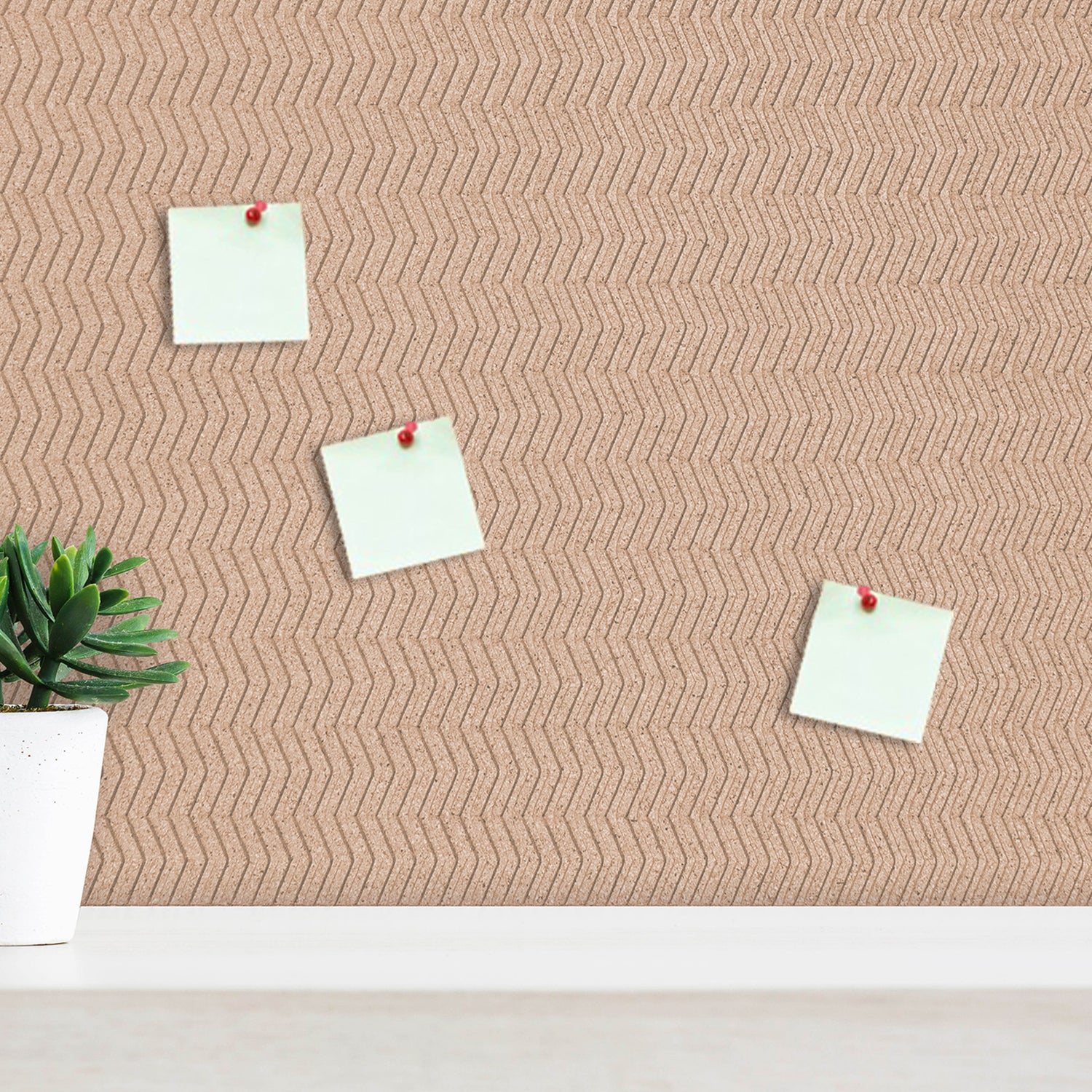 Muratto® Organic Strips Zig Zag Luxury Cork Wall Tiles