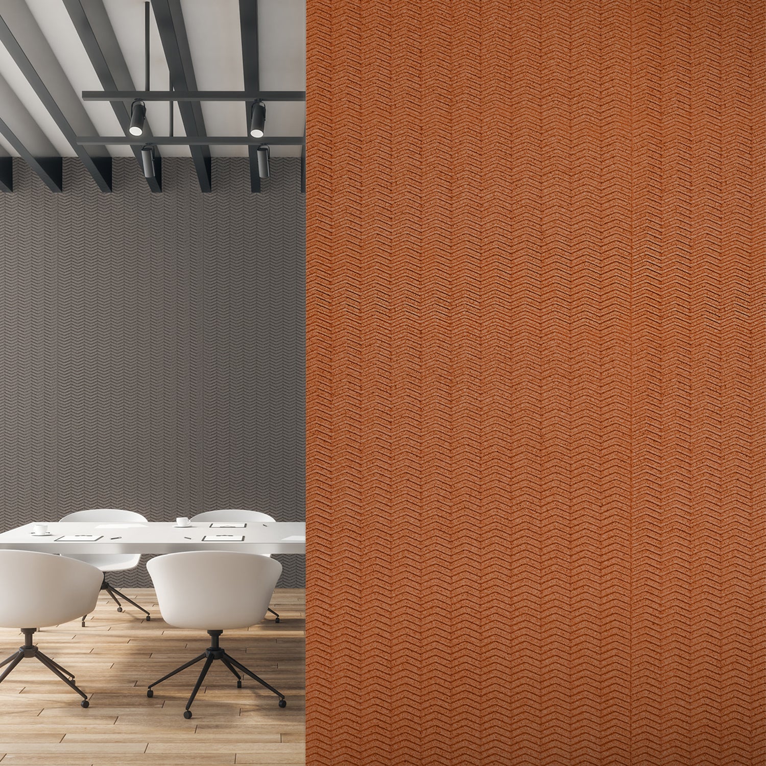 Muratto® Organic Strips Zig Zag Luxury Cork Wall Tiles