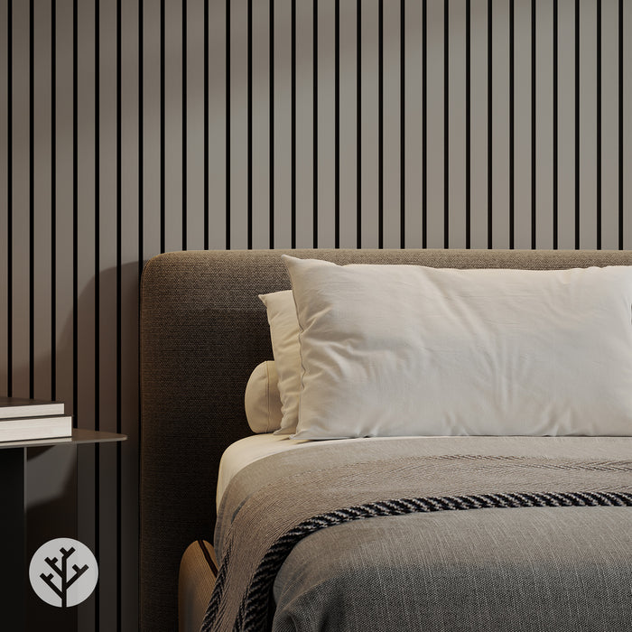 Acupanel® Luxe Colour Slate Grey Acoustic Slat Wall Panels