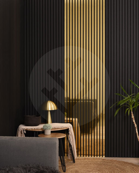 Acupanel® | Polished Gold | Slat Wall Panels