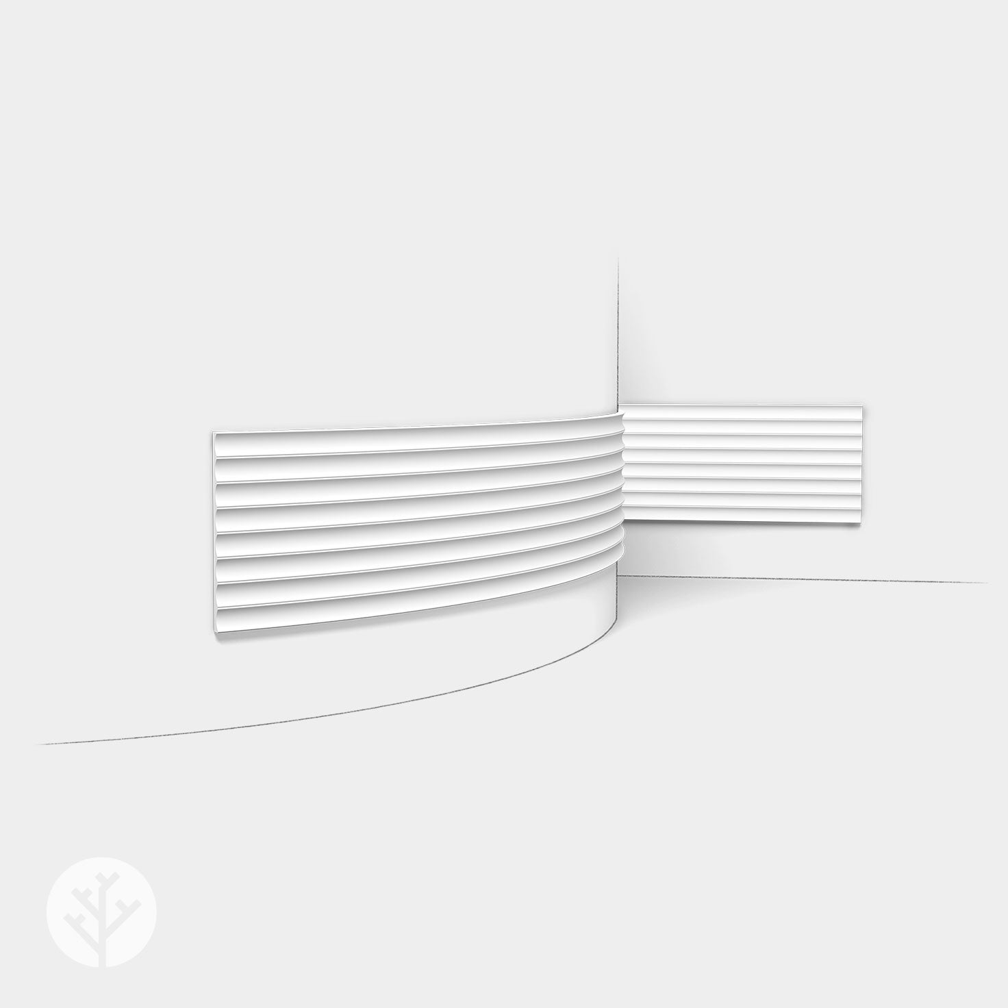 Valley 3D Paintable Wall Panels | Orac W109