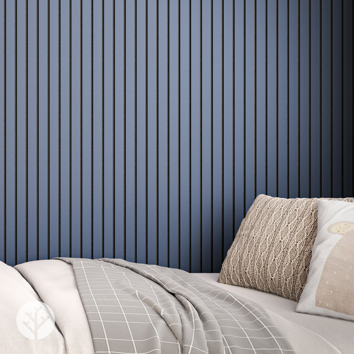 Blue Line Panel Acupanel® Luxe Blue Wrapped Acoustic Wall Panels