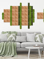 Muratto® Organic Rectangular Moss Cork Luxury Wall Tiles