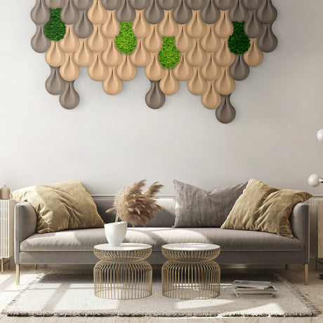 Muratto® Organic Drop Moss Cork Luxury Wall Tiles