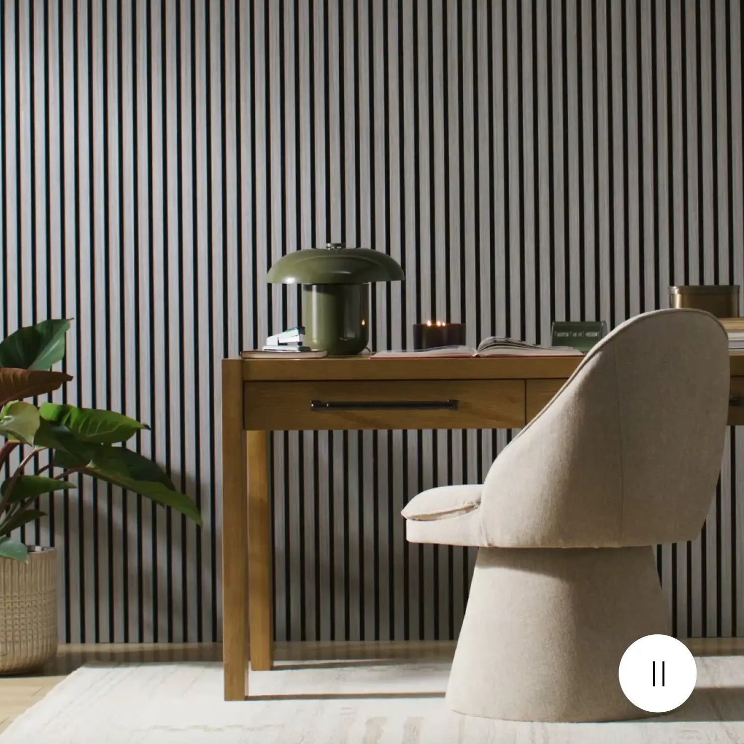 Acupanel® Drew & Jonathan Home™ Grey Oak Acoustic Wood Slat Panels