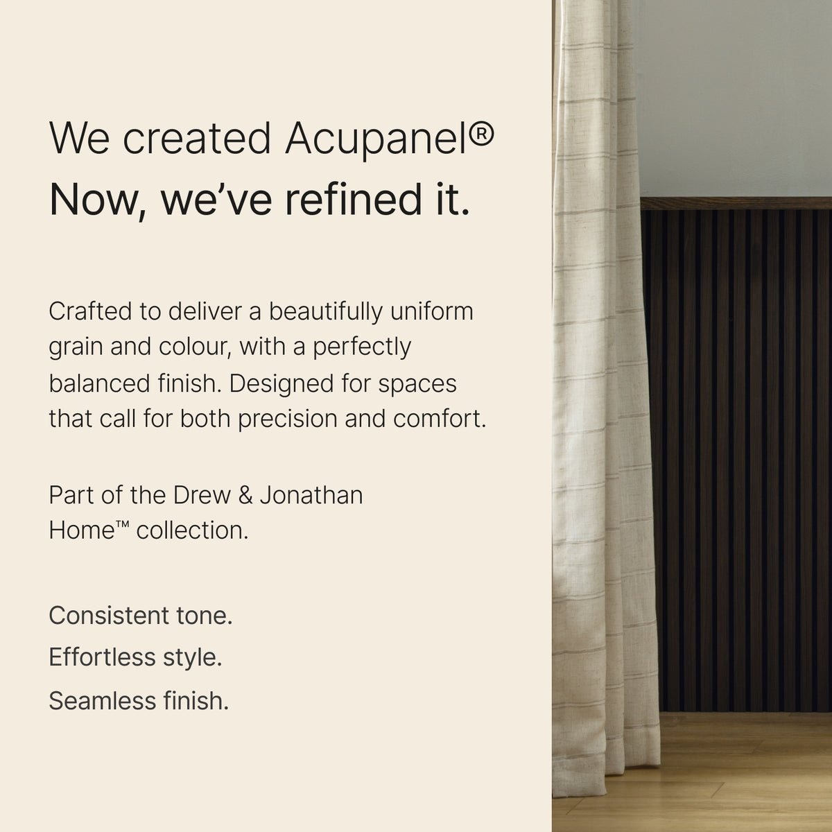 Acupanel® Drew & Jonathan Home™ Smoked Oak Acoustic Wood Wall Panels