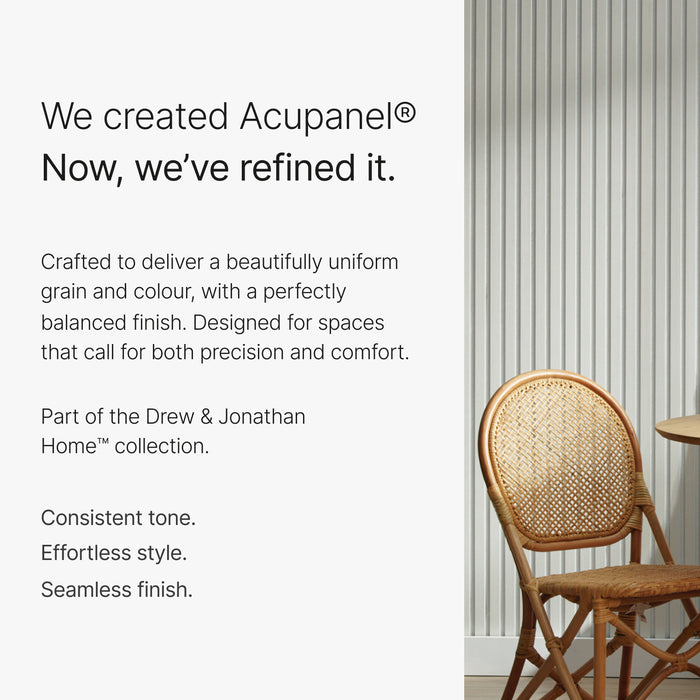 Acupanel® White Wood Slat Acoustic Wall Panel