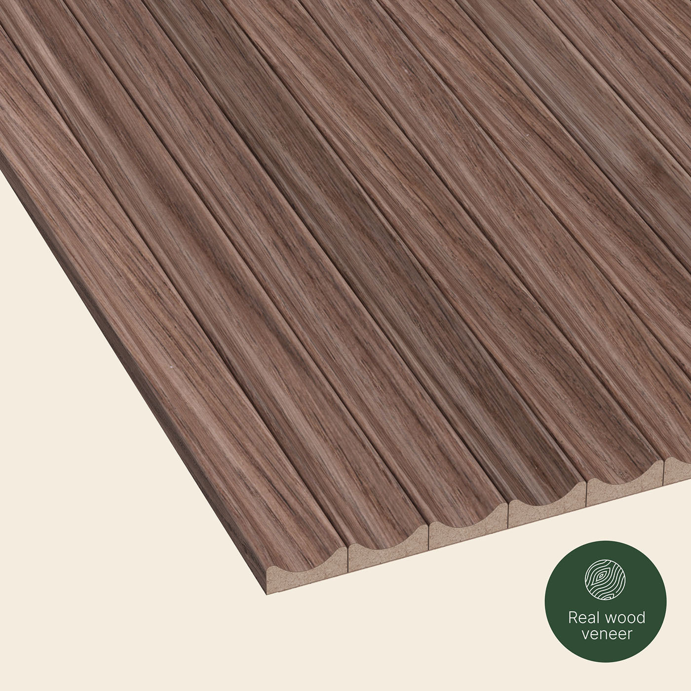 Flutto® Valley Walnut Flexible Tambour Wood Panels