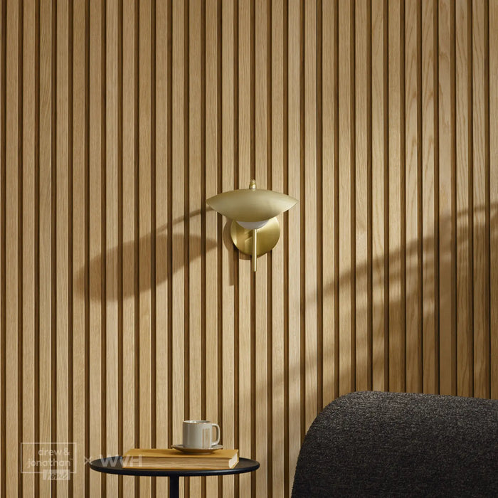 Acupanel® Grainmatch Oak Printed Acoustic Slat Wall Panel