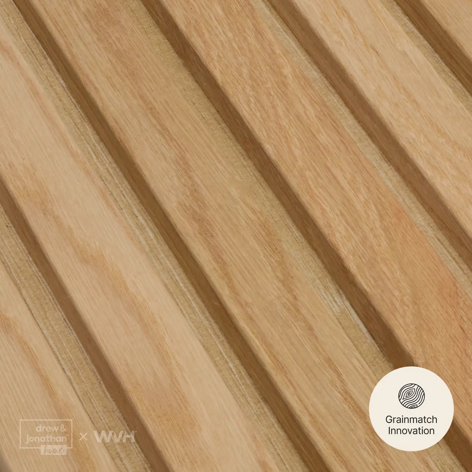 Acupanel® Drew & Jonathan Home™ Grainmatch Oak Acoustic Slat Wall Panel