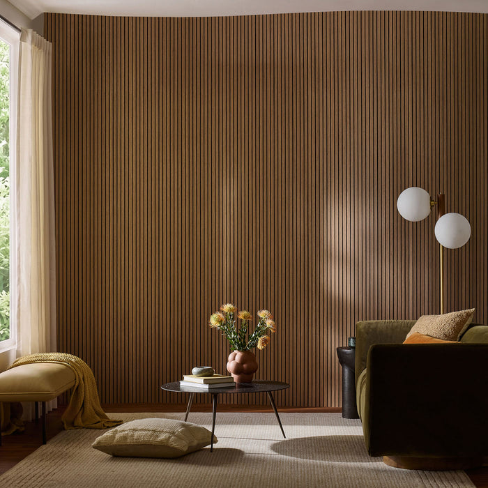 Acupanel® Ultraflex Engineered Walnut Flexible Lightweight Wood Wall Panels