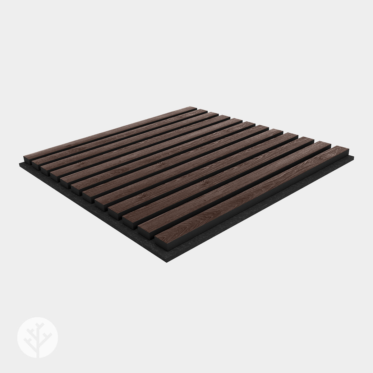 Smoked Oak Square Acoustic Slat Wall Panels by WVH®