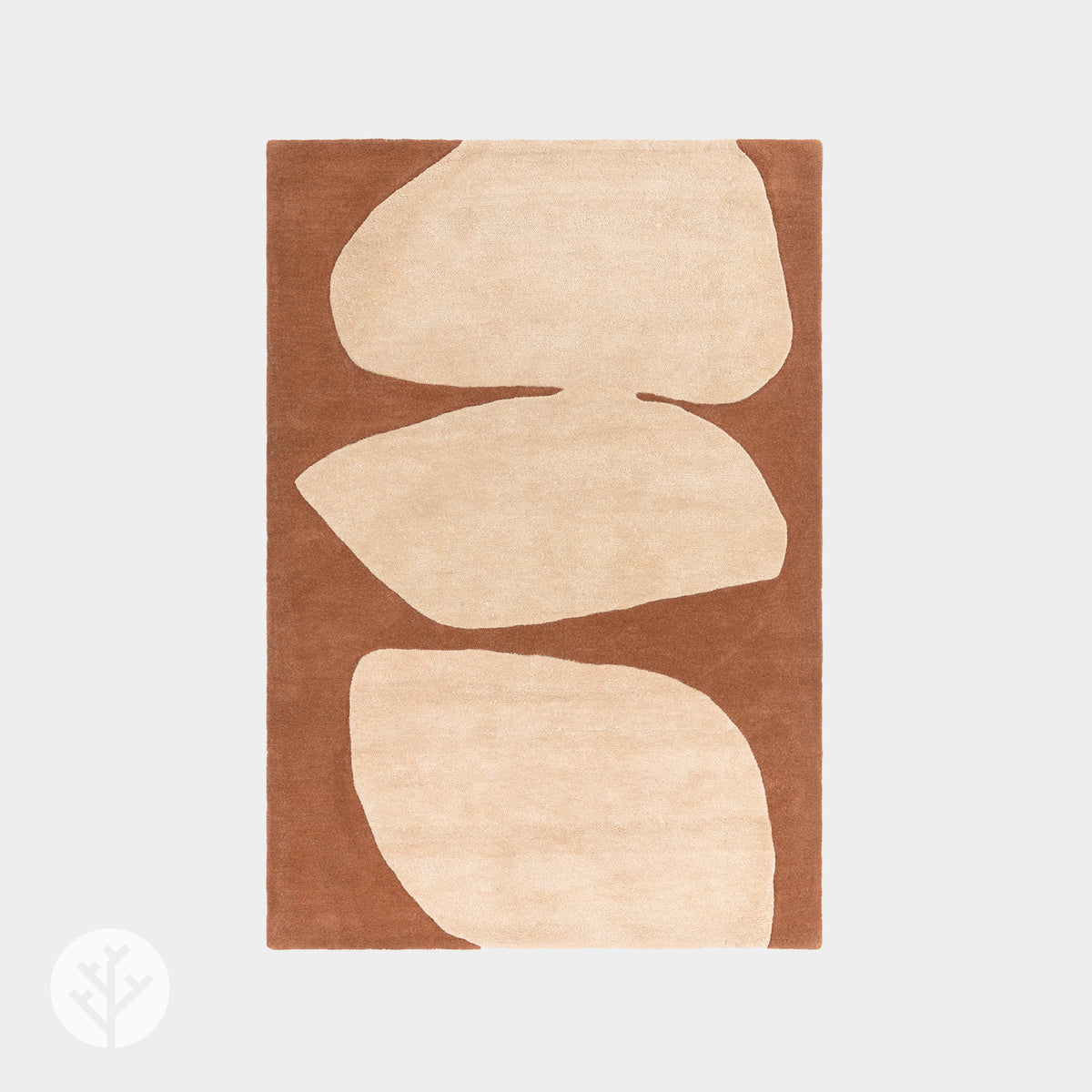 Abstract Rust Collage Luxury Rug | WVH®