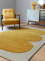 Abstract Yellow Sculpt Luxury Rug | WVH®