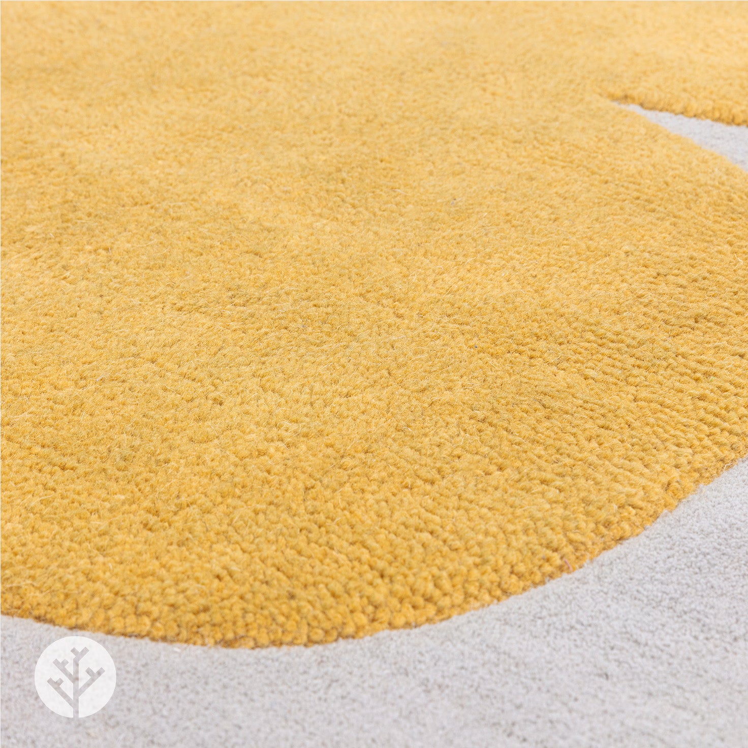 Abstract Yellow Sculpt Luxury Rug | WVH®