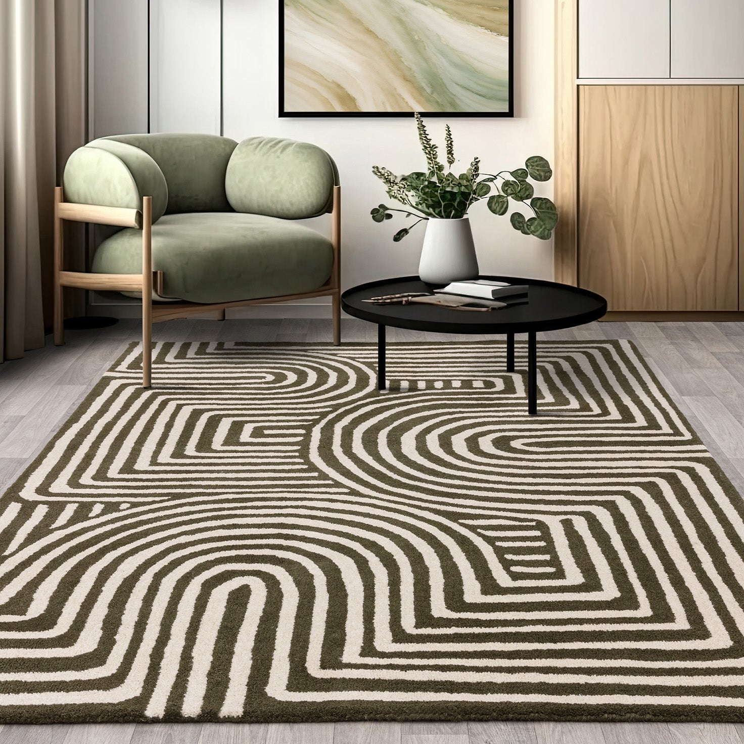 Cubi Forest Curve Luxury Rug | WVH®