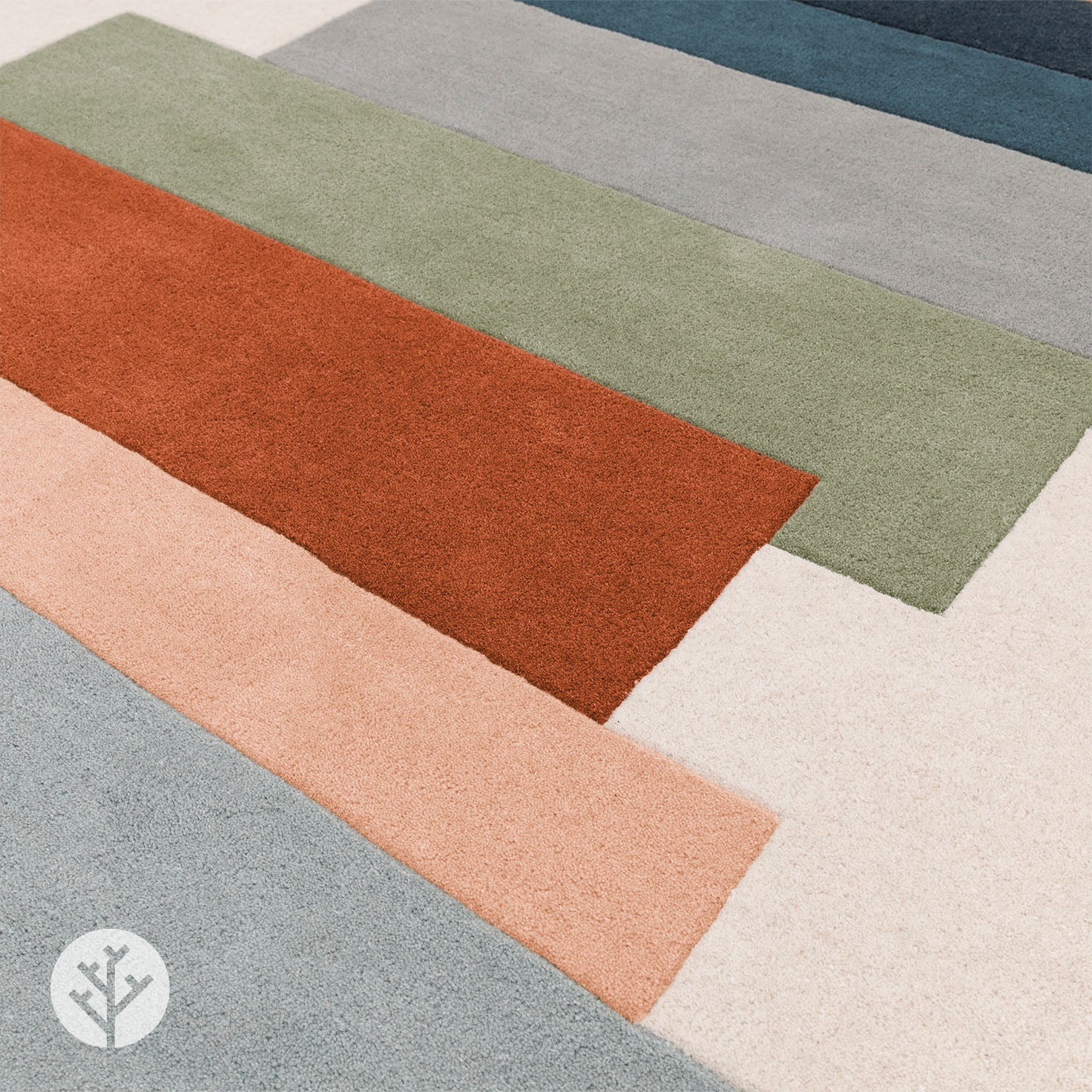 Cubi Green Stacks Luxury Rug | WVH®