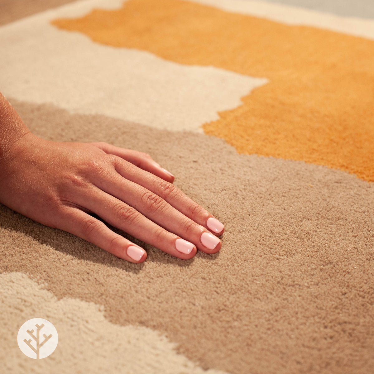 Cubi Ochre Abstract Luxury Rug | WVH®