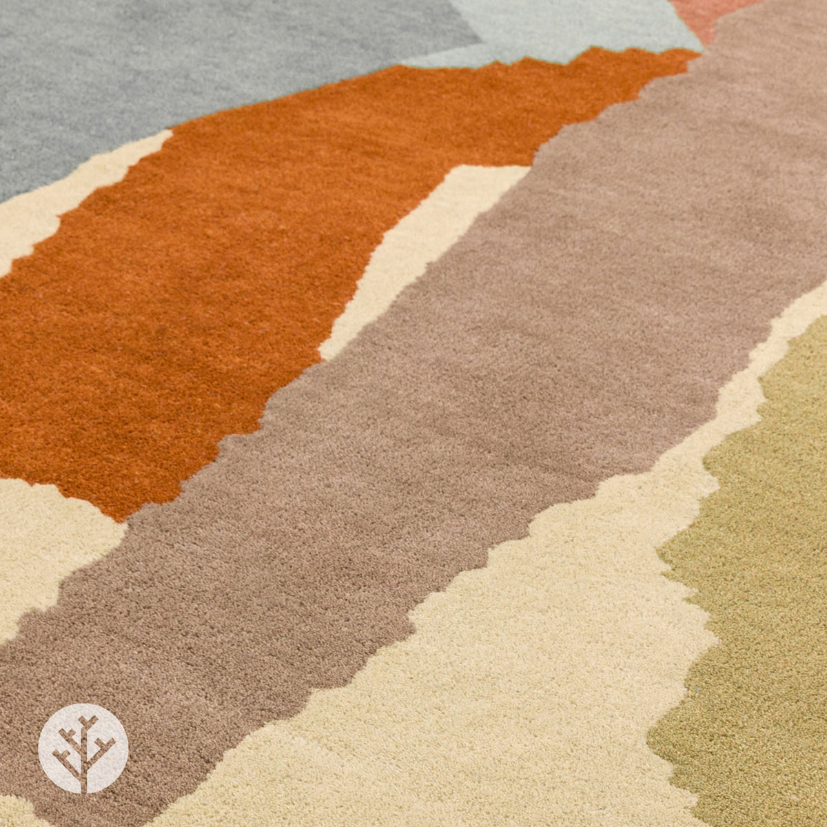 Cubi Ochre Abstract Luxury Rug | WVH®