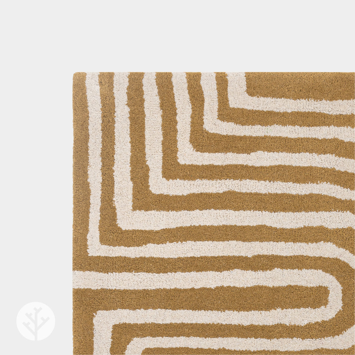Cubi Ochre Curve Luxury Rug | WVH®
