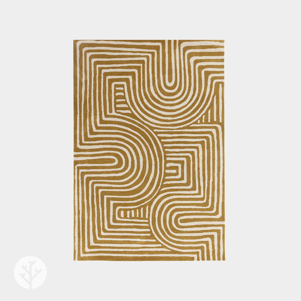 Cubi Ochre Curve Luxury Rug | WVH®