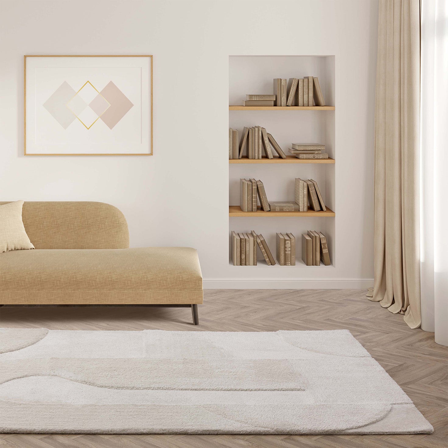 Curvva Ivory Luxury Rug | WVH®
