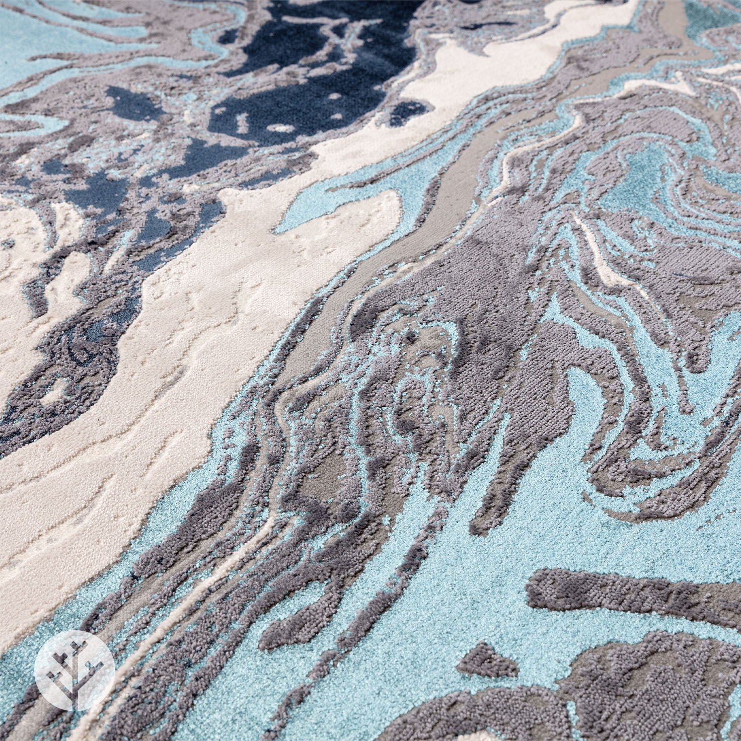 Marble Blue Ocean Luxury Rug | WVH®