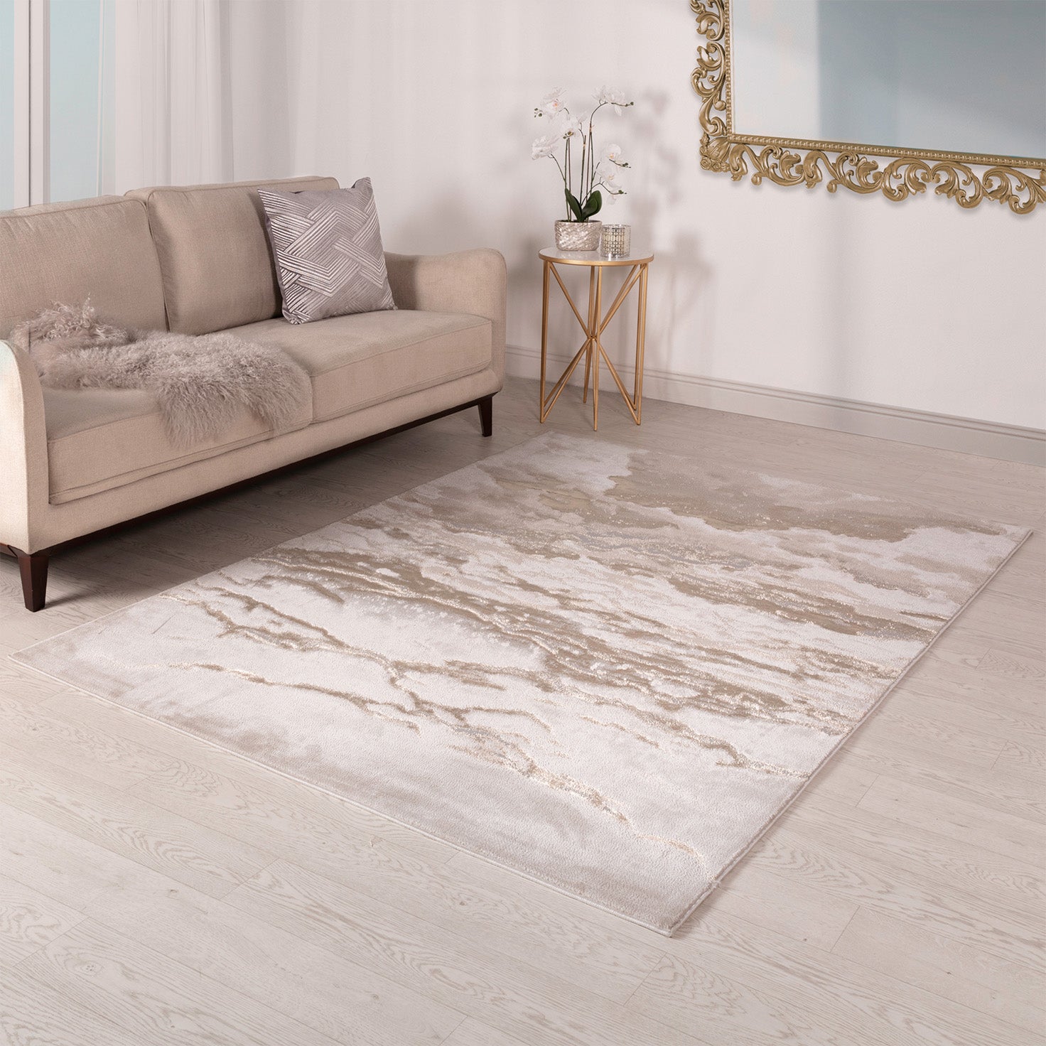Marble Gold Linea Luxury Rug | WVH®