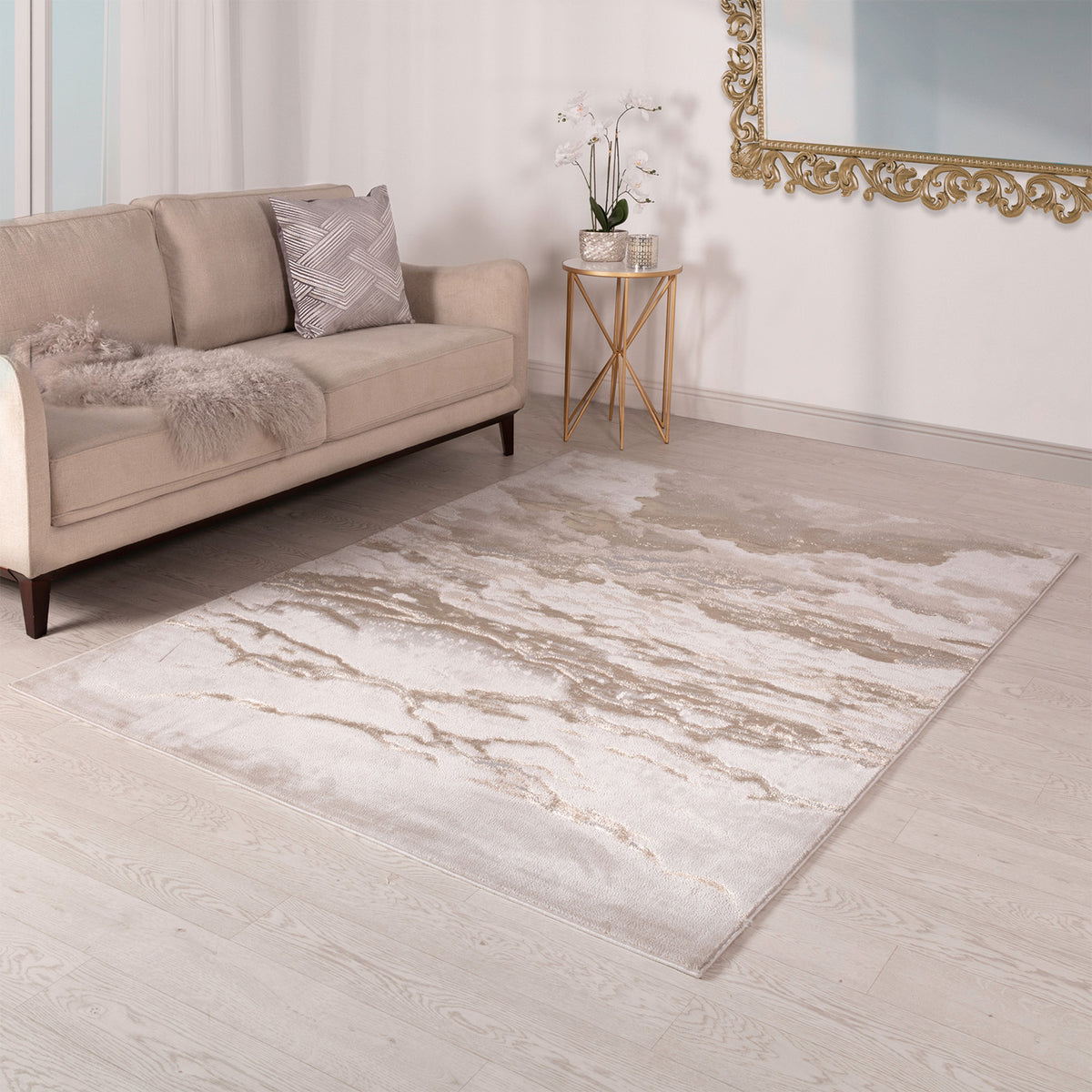 Marble Gold Linea Luxury Rug | WVH®
