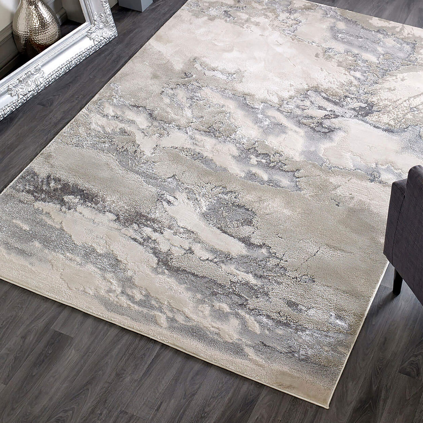 Marble Silver Cloud Luxury Rug | WVH®