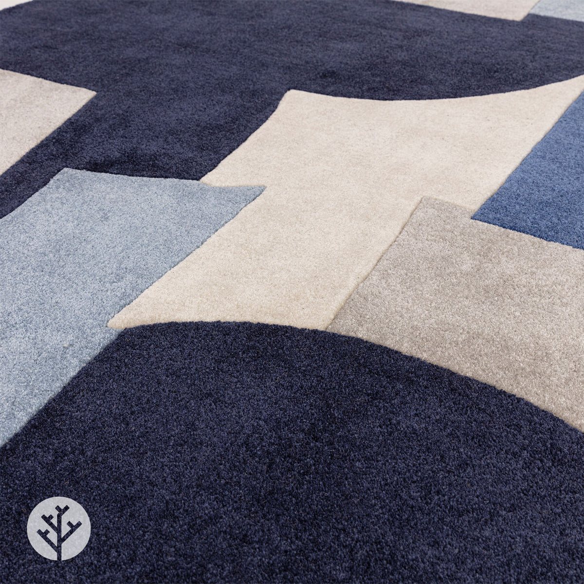 Retro Blue Element Luxury Rug | WVH®