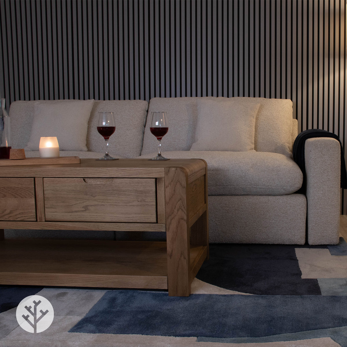 Retro Blue Element Luxury Rug | WVH®