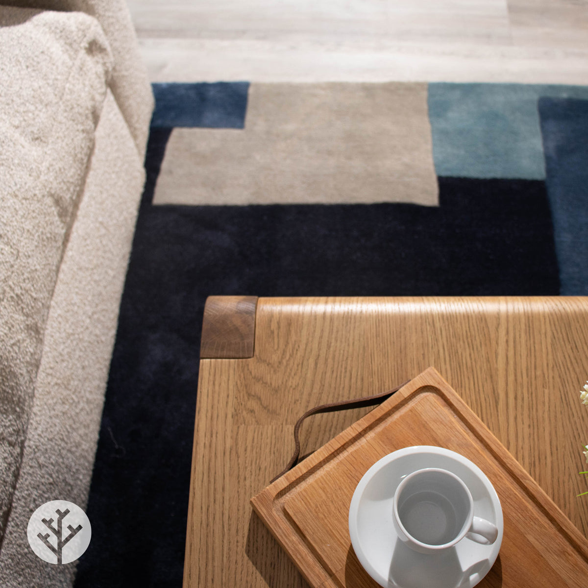 Retro Blue Element Luxury Rug | WVH®
